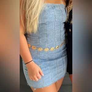 Princess Polly Blue Denim Mini Dress